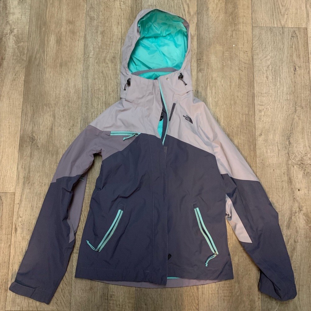 The North Face Grey Colorblock Outer Shell Coat